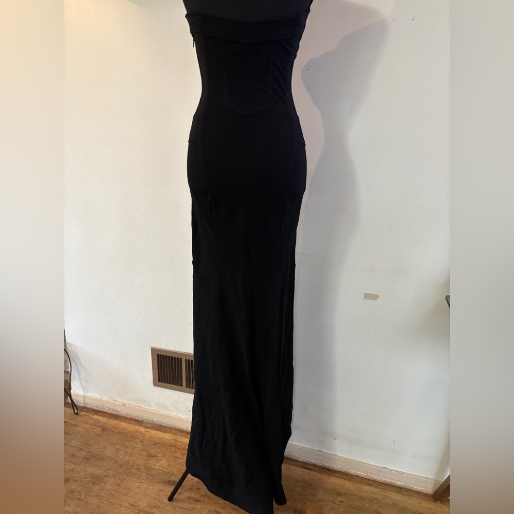 NWOT Diane Von Furstenberg DVF OLSEN GOWN Maxi Dress Corset detail Black SZ 2 - Picture 7 of 9